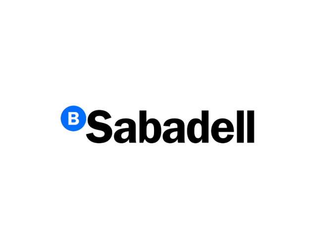 Logo de Banco Sabadell, proveedor financiero en Las Palmas especializado en hostelería y turismo.